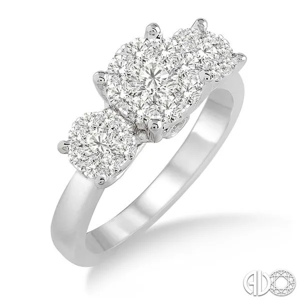 14K 3 Stone Diamond Anniversary Ring by ASHI Goldmart Jewelers Redding, CA