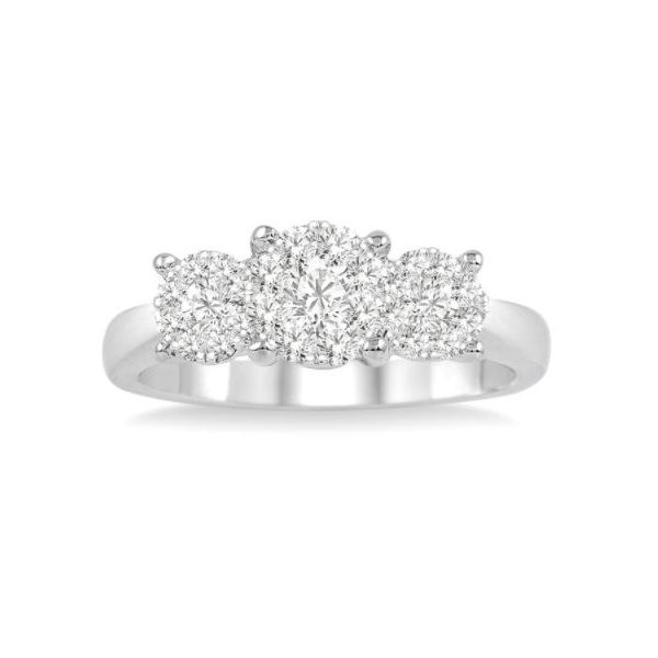 14K 3 Stone Diamond Anniversary Ring by ASHI Goldmart Jewelers Redding, CA