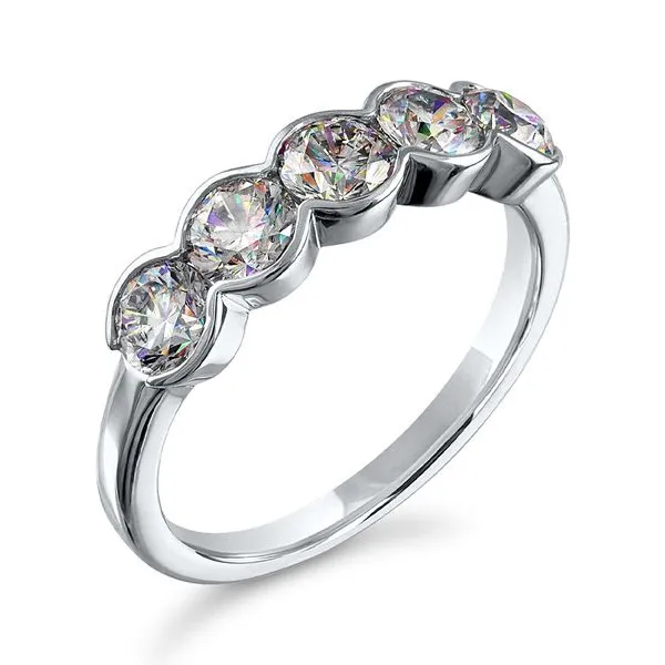 14K FoF Diamond 5 Gem Anniversary Ring by Facets of Fire Goldmart Jewelers Redding, CA
