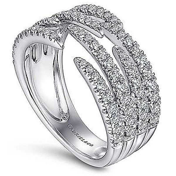 Enviable, 14K Open Wide Pavé Fashion Ring by Gabriel Goldmart Jewelers Redding, CA