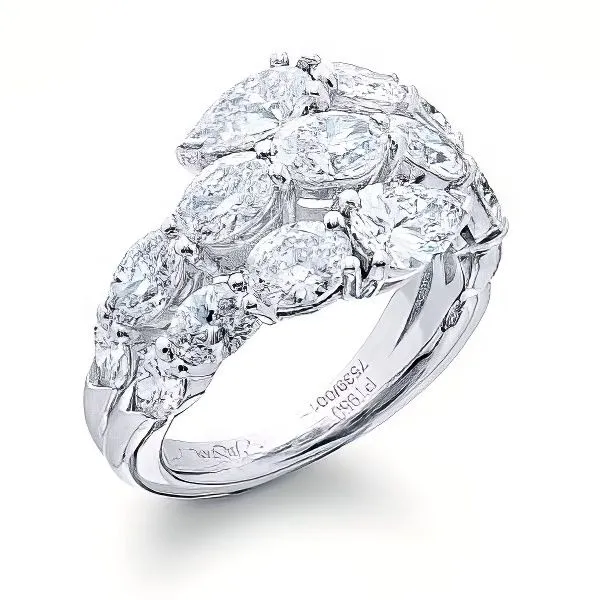 Platinum Diamond Bypass Ring by JB Star Image 2 Goldmart Jewelers Redding, CA