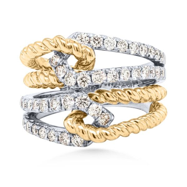 14K Diamond Free Form Ring - GM Signature Collection Goldmart Jewelers Redding, CA