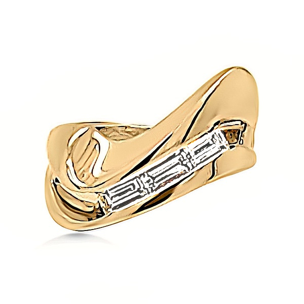 14K Retro Diamond Baguette Ring - Estate Goldmart Jewelers Redding, CA