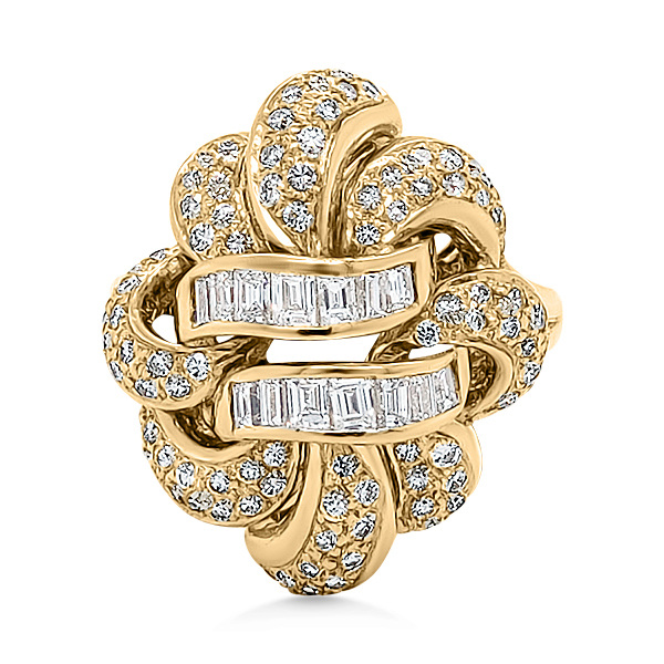 18K Retro Diamond Fashion Ring – Estate Goldmart Jewelers Redding, CA