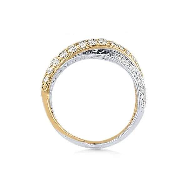 14K Diamond Crisscross Fashion Ring - GM Signature Image 2 Goldmart Jewelers Redding, CA