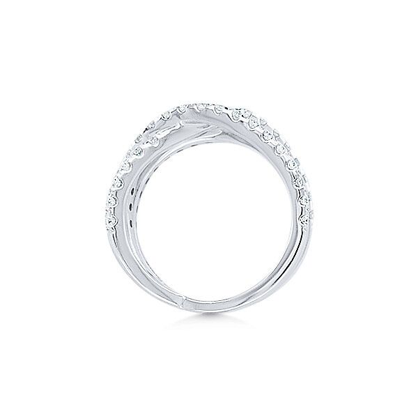 14K Diamond Criss Cross Fashion Ring by GM Signature Collection Image 2 Goldmart Jewelers Redding, CA