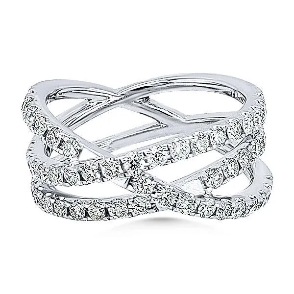 14K Diamond Criss Cross Fashion Ring by GM Signature Collection Goldmart Jewelers Redding, CA