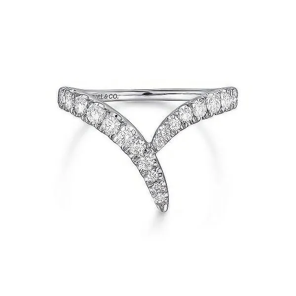 14K V Shape Diamond Fashion Ring by Gabriel & Co. Goldmart Jewelers Redding, CA