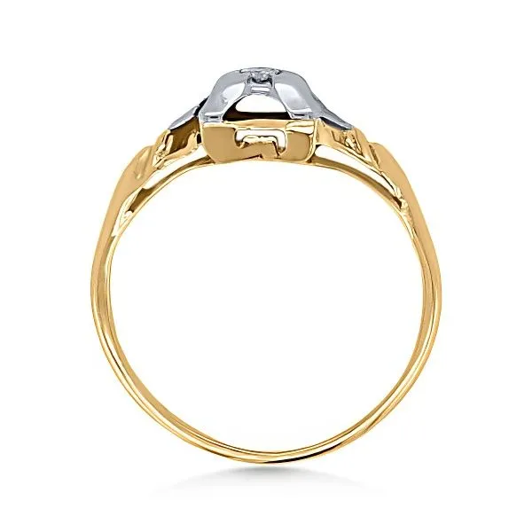 14K Art Deco Diamond Fashion Ring - Estate Image 2 Goldmart Jewelers Redding, CA