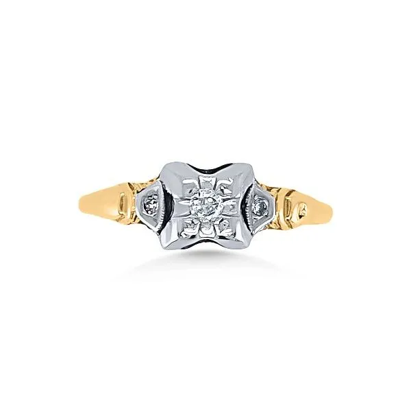 14K Art Deco Diamond Fashion Ring - Estate Goldmart Jewelers Redding, CA
