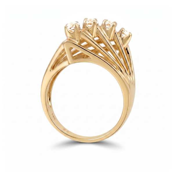 14K Yellow Gold Top Lite Brown Diamond Modern Fashion Ring Image 2 Goldmart Jewelers Redding, CA