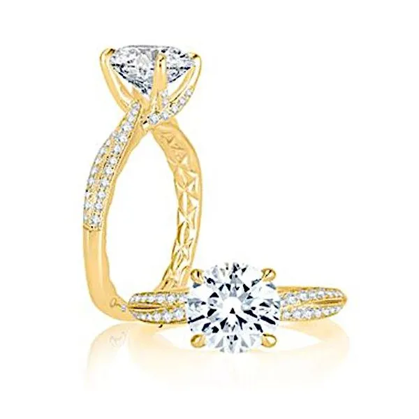 18K Semi-mount Engmt. Ring by A.Jaffe Goldmart Jewelers Redding, CA