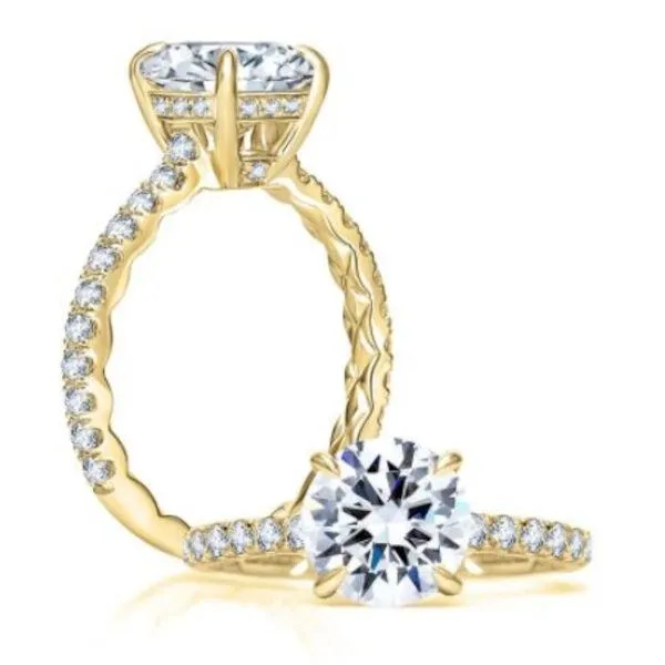 18K Semi-mount Engmt. Ring by A.Jaffe Goldmart Jewelers Redding, CA