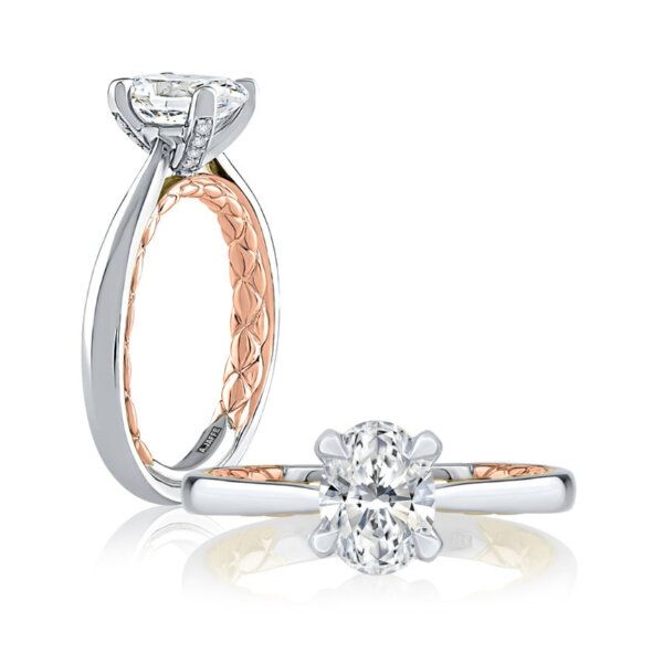 18K Solitaire Semi Engagement Ring by A.Jaffe Goldmart Jewelers Redding, CA