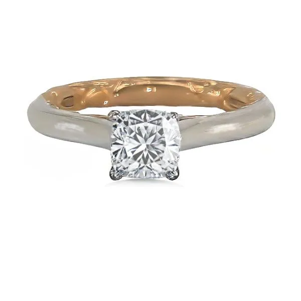18K Solitaire Semi-mount Engmt. Ring by A.Jaffe Goldmart Jewelers Redding, CA