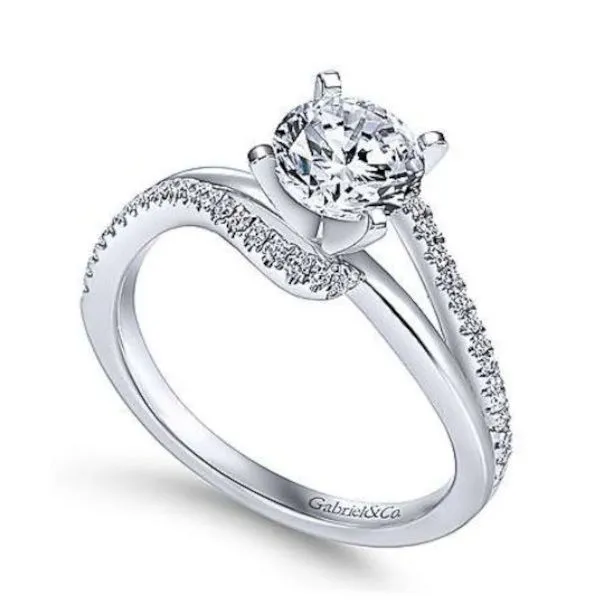 Distinct, 14K Halo Engagement Ring by Gabriel Goldmart Jewelers Redding, CA