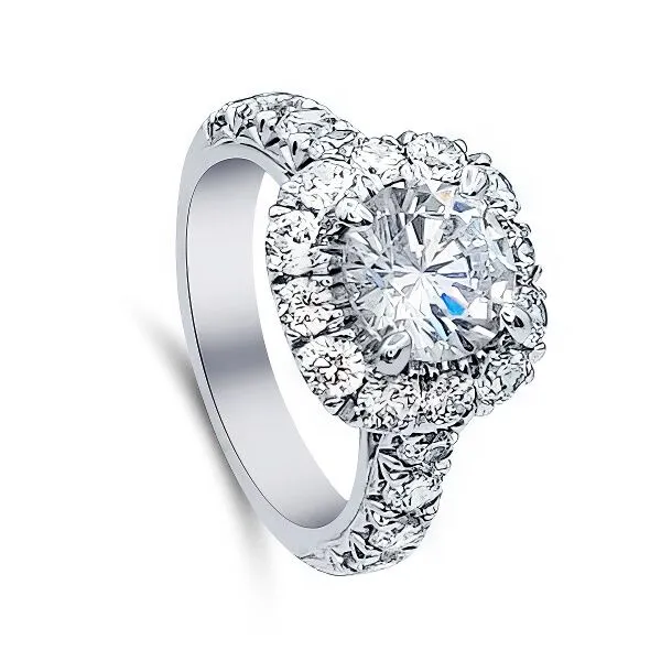 14K Halo Engagement Ring by Gabriel & Co. Goldmart Jewelers Redding, CA