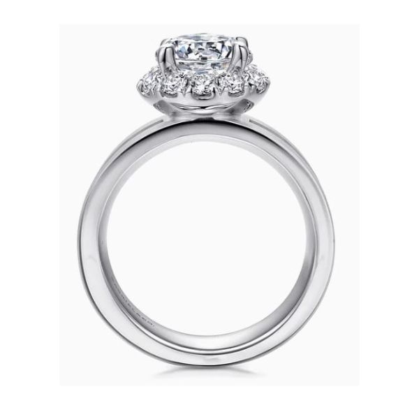 14K Alloy Halo Engagement Ring by Gabriel Image 2 Goldmart Jewelers Redding, CA