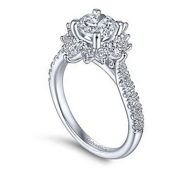14K Diamond Engagement Ring by Gabriel Image 2 Goldmart Jewelers Redding, CA