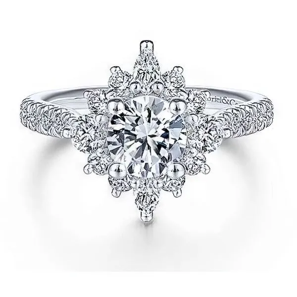 14K Diamond Engagement Ring by Gabriel Goldmart Jewelers Redding, CA