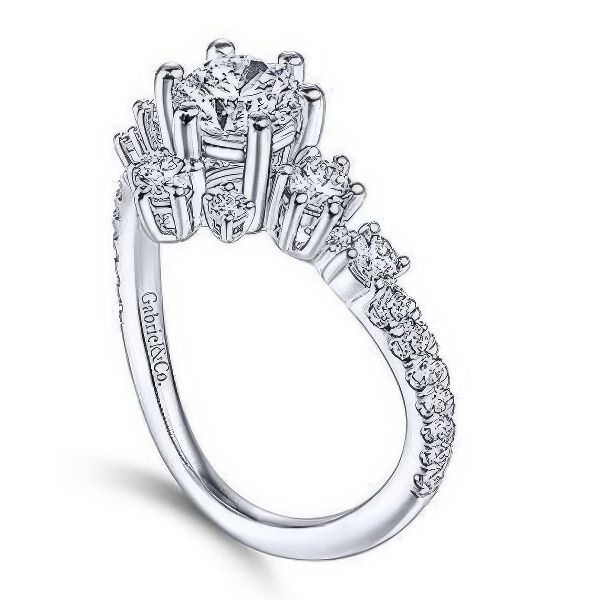Delicately Curved Band, 14K Engagement Ring by Gabriel Goldmart Jewelers Redding, CA