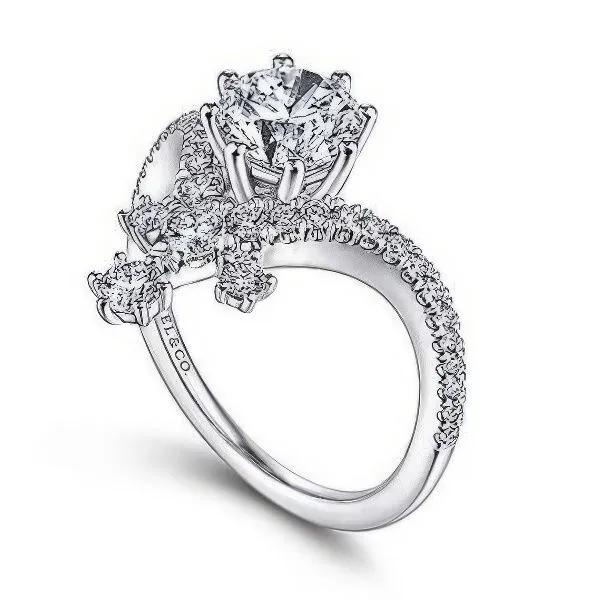 14K Diamond Engagement Ring by Gabriel & Co. Goldmart Jewelers Redding, CA