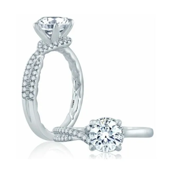 18K Semi-mount Engagement Ring by A.Jaffe Goldmart Jewelers Redding, CA