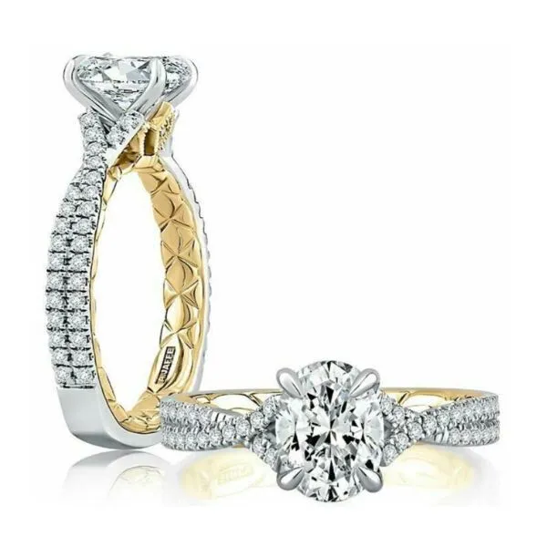 18K Modern Engagement Ring by A.Jaffe Goldmart Jewelers Redding, CA