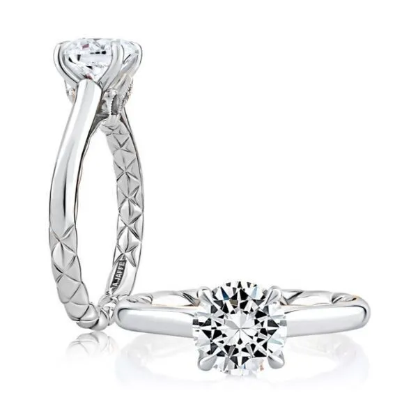 18K Modern Engagement Ring by A.Jaffe Goldmart Jewelers Redding, CA