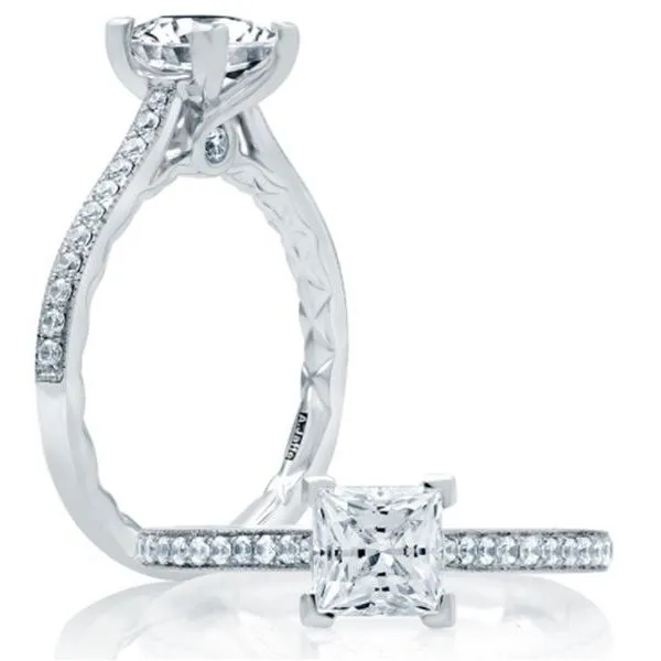 18K Semi-mount Engagement Ring by A.Jaffe Goldmart Jewelers Redding, CA