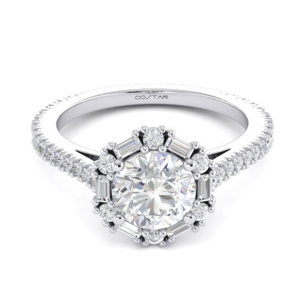 14K Diamond Halo Ring by Costar Goldmart Jewelers Redding, CA