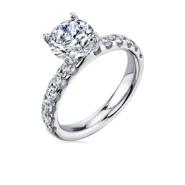 18K Modern Semi-mount Ring – Goldmart Signature Image 2 Goldmart Jewelers Redding, CA
