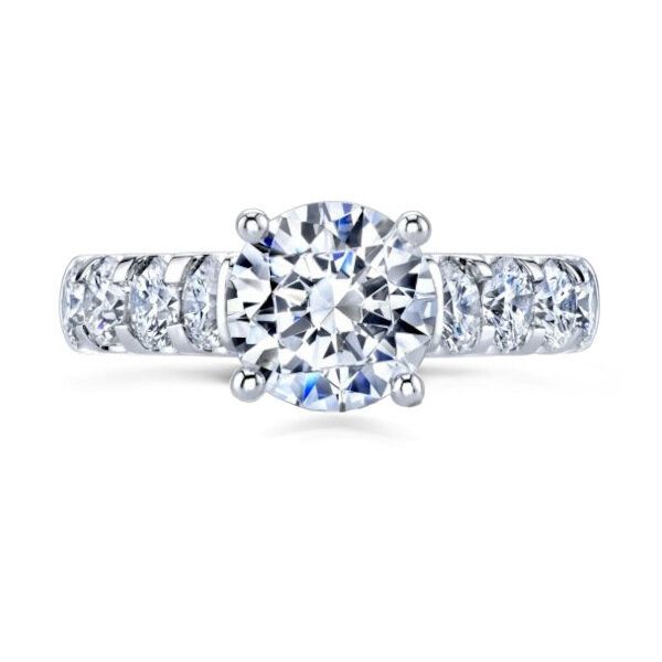 Platinum Cathedral Style Semi-Mount Ring – GM Signature Goldmart Jewelers Redding, CA