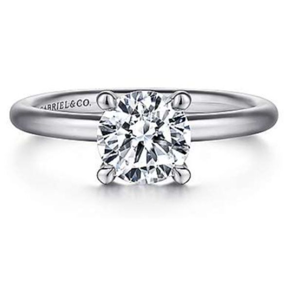 14K Solitaire Engagement Ring by Gabriel & Co. Goldmart Jewelers Redding, CA
