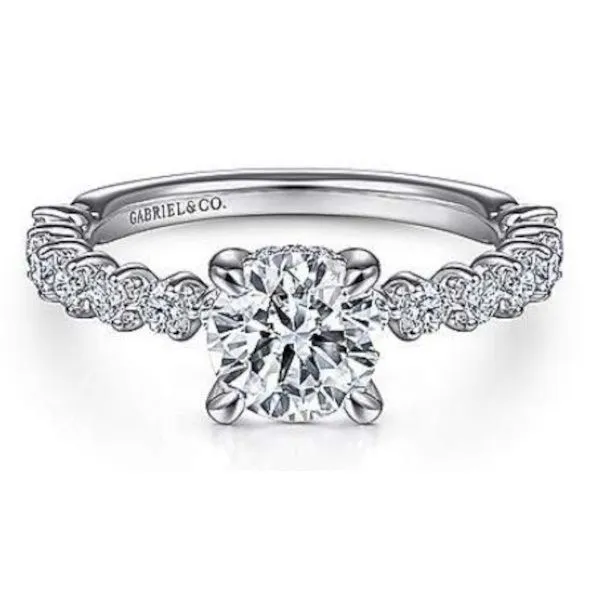 14K Hidden Halo Ring by Gabriel & Co. Goldmart Jewelers Redding, CA