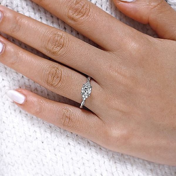 14K Semi-mount Engagement Ring by Gabriel & Co. Image 3 Goldmart Jewelers Redding, CA