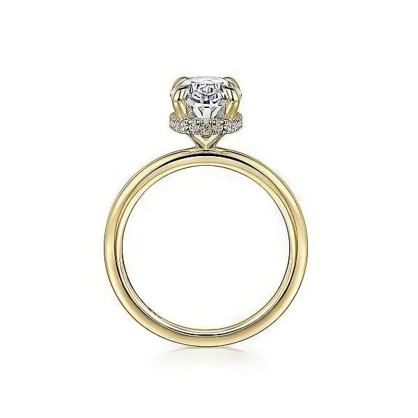 14K Hidden Halo Diamond Semi-Mount by Gabriel Image 2 Goldmart Jewelers Redding, CA