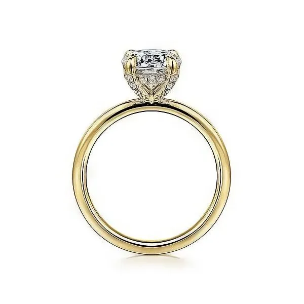 14K Hidden Halo Diamond Solitaire Semi-Mount by Gabriel Image 2 Goldmart Jewelers Redding, CA