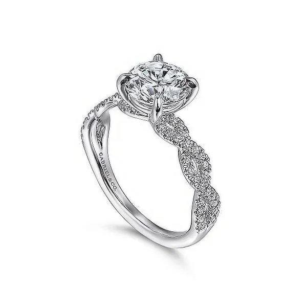 14K Semi-mount Contemporary Collection Ring by Gabriel Image 3 Goldmart Jewelers Redding, CA