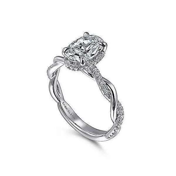 14K Contemporary Collection Semi-Mount Ring by Gabriel Image 3 Goldmart Jewelers Redding, CA