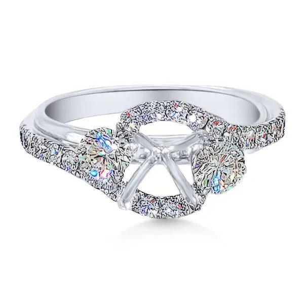 14K Semi-mount Bypass Ring by Facets of Fire. Goldmart Jewelers Redding, CA