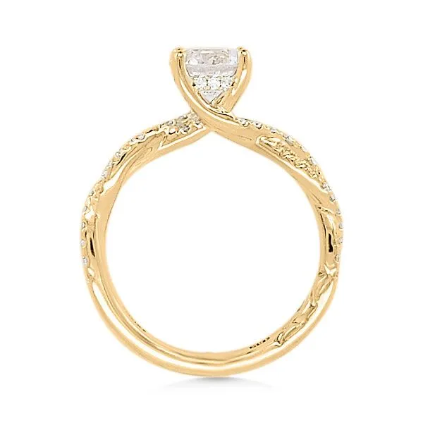 18K Semi-mount Twist Engagement Ring by A.Jafee Image 2 Goldmart Jewelers Redding, CA