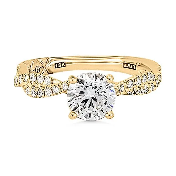 18K Semi-mount Twist Engagement Ring by A.Jafee Goldmart Jewelers Redding, CA