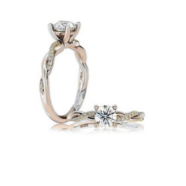 18K Semi-mount Twist Engagement Ring by A.Jafee Goldmart Jewelers Redding, CA
