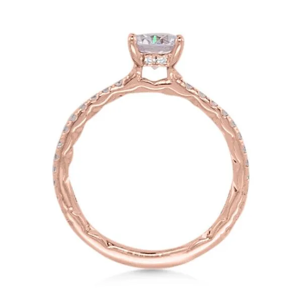 18K Hidden Halo Sem-mount Engagement Ring by A.Jaffe Image 2 Goldmart Jewelers Redding, CA
