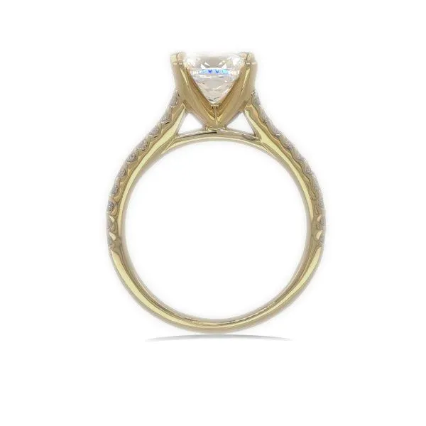 14K Semi-mount Cushion Engagement Ring by Gabriel Image 2 Goldmart Jewelers Redding, CA