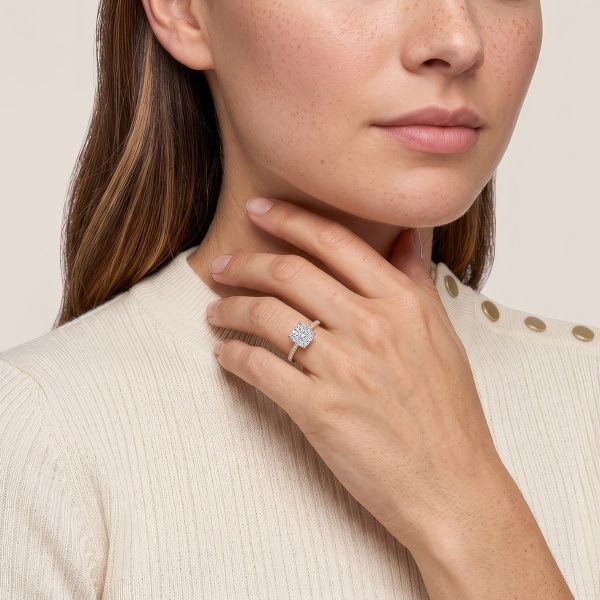 14K Semi-mount Cushion Engagement Ring by Gabriel Image 3 Goldmart Jewelers Redding, CA