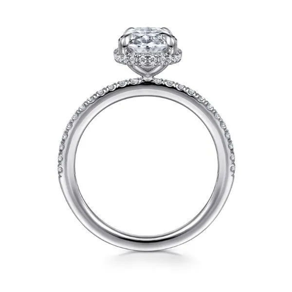 14K Hidden Halo Semi-mount Engagement Ring by Gabriel Image 2 Goldmart Jewelers Redding, CA