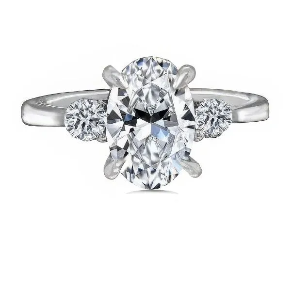14K Three gem Semi-mount Engagement Ring by Gabriel Goldmart Jewelers Redding, CA