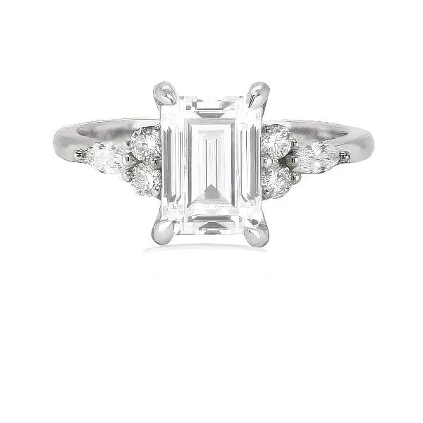 14K Diamond Cluster Semi-mount Engmt. Ring - Gabriel Goldmart Jewelers Redding, CA